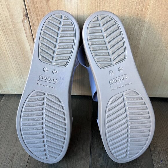 Crocs Brooklyn Low Wedge Platform Sandals Lavender Size 11 Comfort Slide - Picture 5 of 6